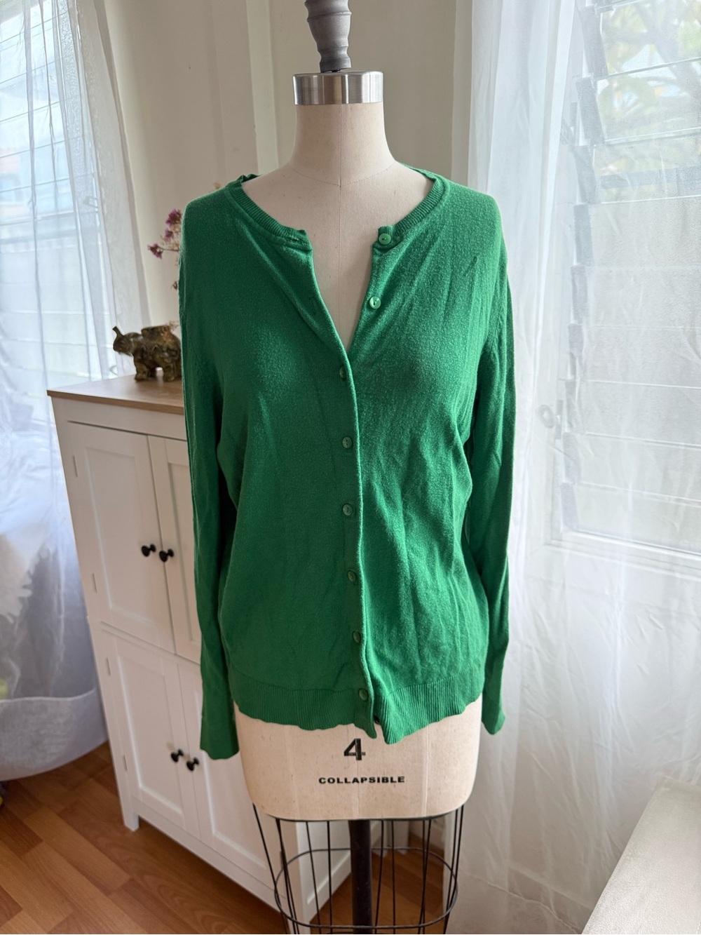 Charter club Green Button-Front Women’s Cardigan Sweater XL